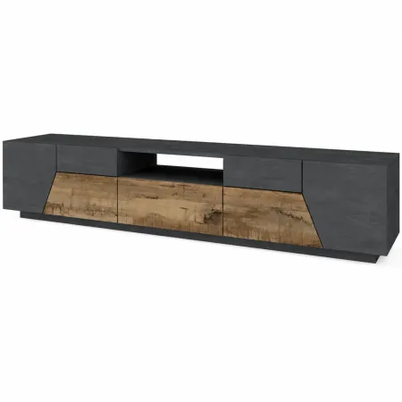Mobile Porta TV 220 cm Report Acero Pereira 4 Ante Vano Cassetto Legno