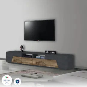 Mobile Porta TV 260 cm Report Acero Pereira 4 Ante 2 Cassetti Legno 2
