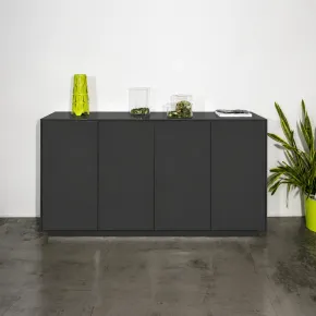 Credenza da Soggiorno 180 cm Antracite Laccato 4 Ante Push to Open 2