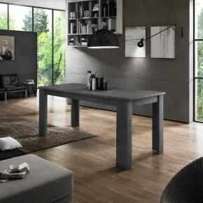 Tavolo Allungabile 140-190 cm Legno Bianco Lucido Moderno da Salotto 2
