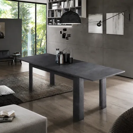 Tavolo Allungabile 140-190 cm Legno Bianco Lucido Moderno da Salotto