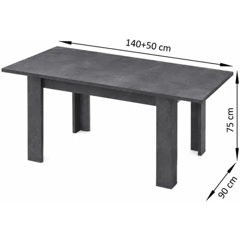 Tavolo Allungabile 140-190 cm Legno Bianco Lucido Moderno da Salotto