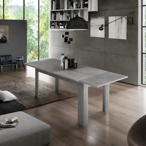 Tavolo da Pranzo Allungabile 140-190 cm Legno Cemento Bronx Soggiorno