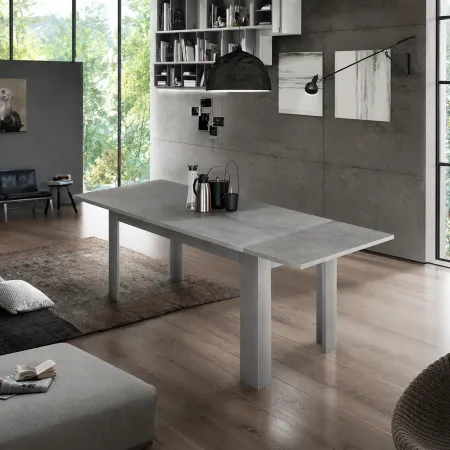 Tavolo da Pranzo Allungabile 140-190 cm Legno Cemento Bronx Soggiorno