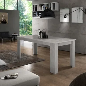 Tavolo da Pranzo Allungabile 140-190 cm Legno Cemento Bronx Soggiorno 2