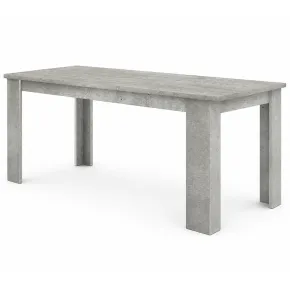 Tavolo Allungabile in Legno 140-190 cm da Salotto Grigio Cemento
