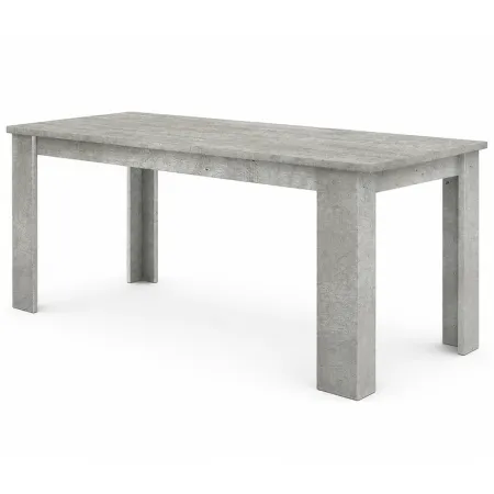 Tavolo Allungabile in Legno 140-190 cm da Salotto Grigio Cemento