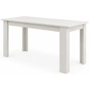 Tavolo da Pranzo Allungabile 140-190 cm in Legno Bianco Larice Moderno