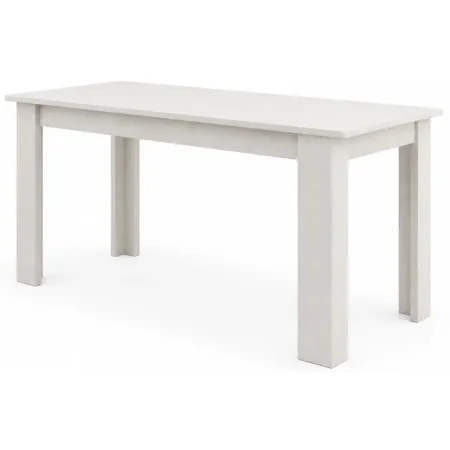 Tavolo da Pranzo Allungabile 140-190 cm in Legno Bianco Larice Moderno