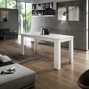 Tavolo da Pranzo Allungabile 140-190 cm in Legno Bianco Larice Moderno 2