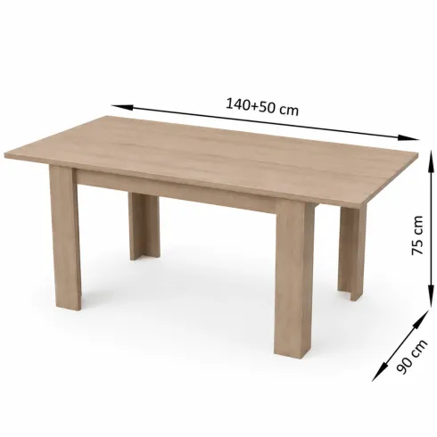 Tavolo Allungabile 140-190 cm in Legno Olmo Moderno da Pranzo