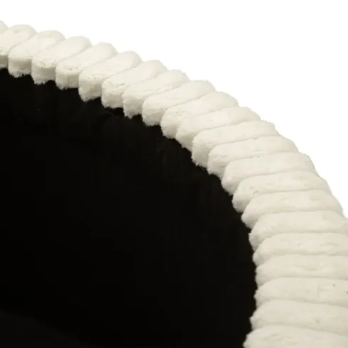 Pouf Rotondo Bianco 83x83 cm Imbottito Morbido per Soggiorno Relax