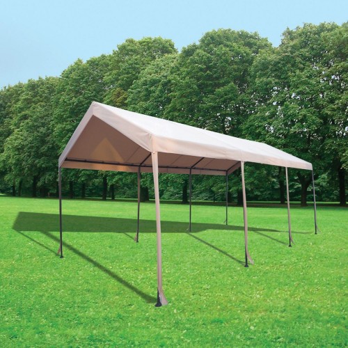 Gazebo 3x6 Carport in PVC da Giardino Tendone Garage Box Auto Copertura Macchina