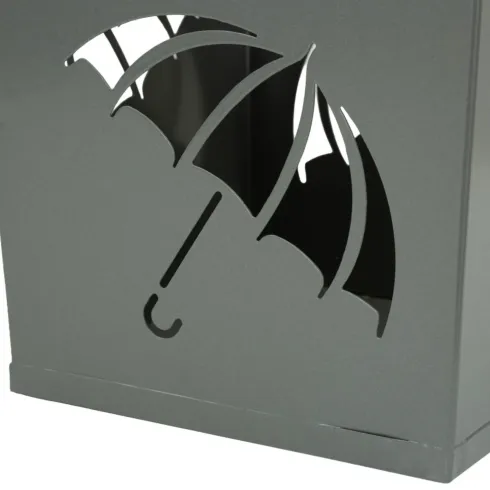 Portaombrelli da Ingresso in Metallo Design Ombrelli Grigio 19x19