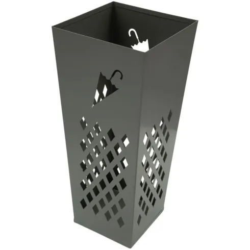 Portaombrelli da Ingresso in Metallo Design Ombrello Rombi Grigio 19x19