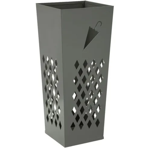 Portaombrelli da Ingresso in Metallo Design Ombrello Rombi Grigio 19x19