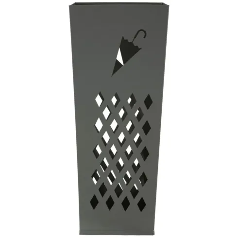 Portaombrelli da Ingresso in Metallo Design Ombrello Rombi Grigio 19x19