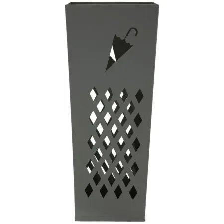Portaombrelli da Ingresso in Metallo Design Ombrello Rombi Grigio 19x19