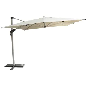 Ombrellone da Giardino Palo Laterale 3x4 m in Alluminio Beige Girevole