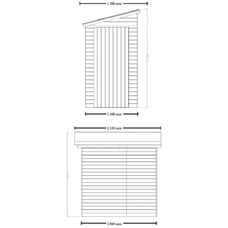 Casetta in Legno 2x1 Porta Attrezzi da Giardino Ricovero | BricoShop24