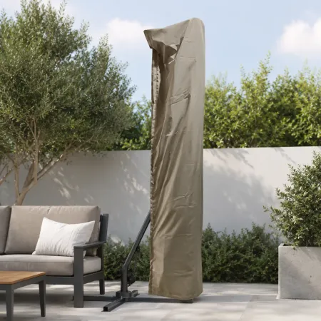 Custodia per Ombrellone Beige con Palo Decentrato in Poliestere Nylon