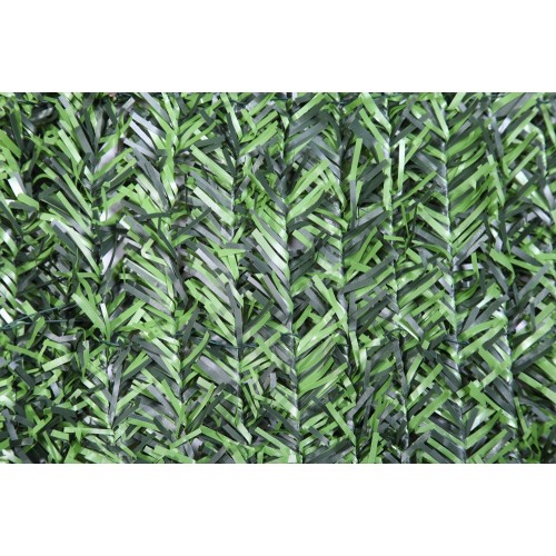 2 Pezzi Siepe Finta 1x3 Abete PVC Artificiale Sintetica Recinzione da Giardino