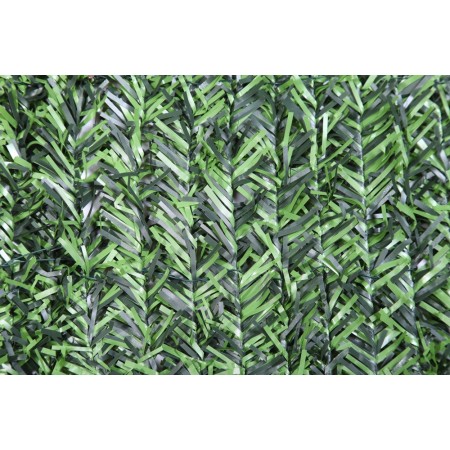 2 Pezzi Siepe Finta 1x3 Abete PVC Artificiale Sintetica Recinzione da Giardino