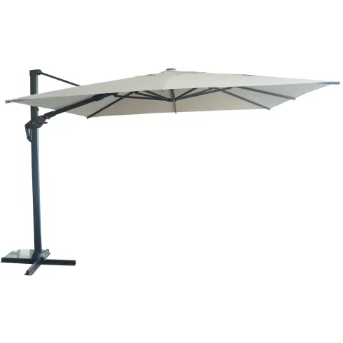 Ombrellone da Giardino Grigio 3x3 Palo Decentrato Alluminio Antracite