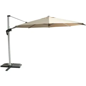 Ombrellone da Giardino Sabbia 350x350 cm Palo Decentrato Antivento