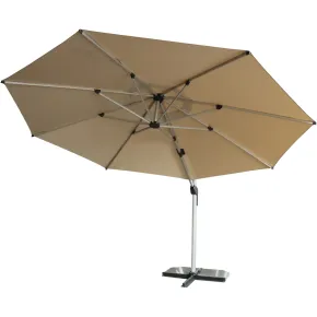 Ombrellone da Giardino Sabbia 350x350 cm Palo Decentrato Antivento 2