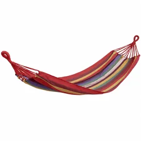 Telo Amaca a Sacco 100x200 cm da Esterno in Cotone Rosso Multicolore