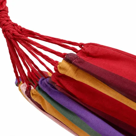 Telo Amaca a Sacco 100x200 cm da Esterno in Cotone Rosso Multicolore