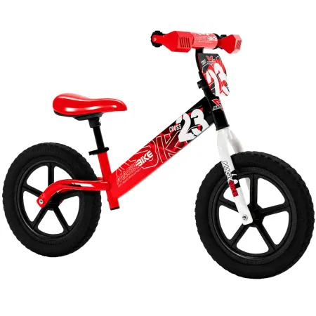 Bicicletta Bambini 2-3 Anni Rosso Senza Pedali Balance Bike Extreme Cross