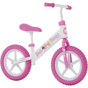 Bicicletta per Bambini Barbie Bianco Rosa Senza Pedali Balance Bike