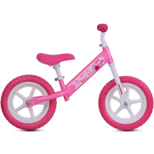 Bicicletta per Bambini Equilibrio Pink Fox Rosa Senza Pedali 2-3 Anni