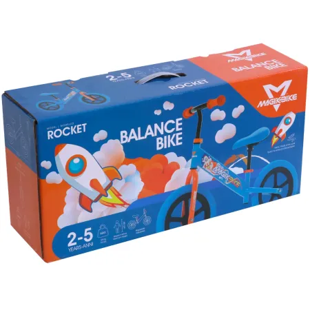 Balance Bike Bicicletta Bambini Azzurra Rocket Senza Pedali 2-3 Anni