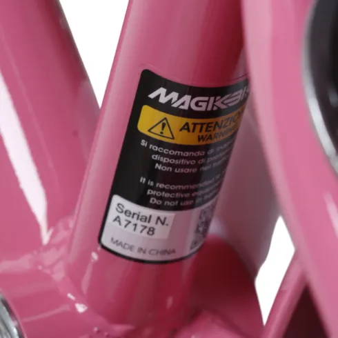 Bicicletta per Bambini 14" Unicorno Rosa Bianco Regolabile con Rotelle