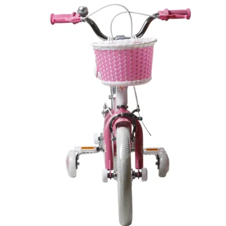 Bicicletta per Bambini 16" Regolabile Unicorno Rosa Rotelle Removibili