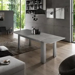 Tavolo Rettangolare Allungabile da Pranzo 160-210 in Melaminico Grigio 2