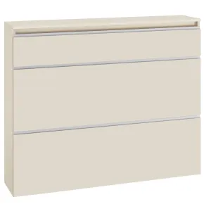 Scarpiera Salvaspazio 3 Ante Ribalta Beige 24 Paia Scarpe da Ingresso