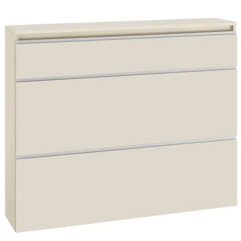 Scarpiera Salvaspazio 3 Ante Ribalta Beige 24 Paia Scarpe da Ingresso