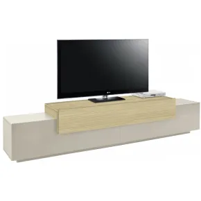 Mobile Porta Televisore da Appoggio Beige Rovere 3 Ante Ribalta Soggiorno