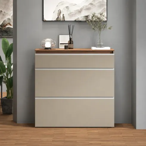 Scarpiera 120 cm 3 Ante Ribalta Tortora Rovere Salvaspazio da Ingresso