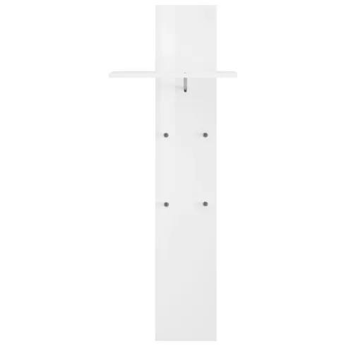 Appendiabiti a Muro da Ingresso Bianco Lucido Laccato con Mensola