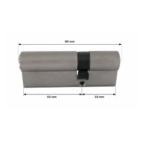 Cilindro Europeo 80 mm 50/30 con 5 Chiavi e Chiave Cantiere 2