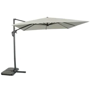 Ombrellone Decentrato da Giardino Grigio 270x270 cm Base Girevole