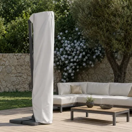 Custodia per Ombrellone Decentrato in Poliestere Nylon 250 g Bianco