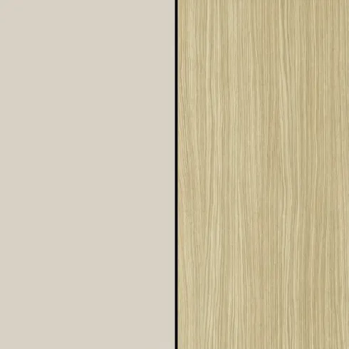 Parete Attrezzata 2 Vetrine Porta TV Libreria Beige Rovere Soggiorno