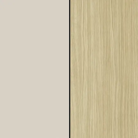 Parete Attrezzata 2 Vetrine Porta TV Libreria Beige Rovere Soggiorno