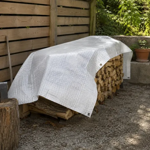 Copertura Telo Occhiellato PE Bianco 3x5 m Impermeabile Lavabile